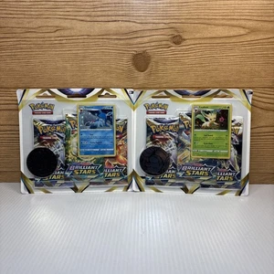 2x Pokemon Brilliant Stars 3er Blister Leafeon & Glaceon Sealed 6 Booster - Bild 1 von 5