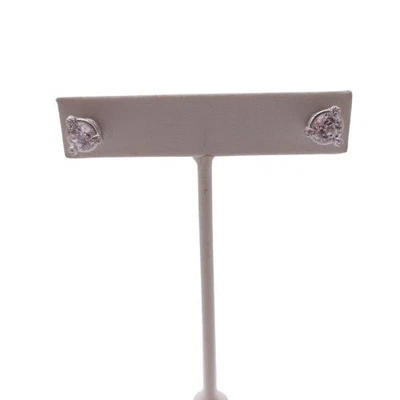 Nuevo en Paquete Judith Ripka Plata de Ley 925 Circonitas Cable Retorcido Redondo Pendientes Lujo Foto 1 de 4