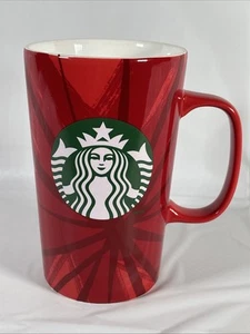 Starbucks 2014 Logo • Red Tall • Ceramic Coffee Mug (16oz) Christmas Holiday - Picture 1 of 4