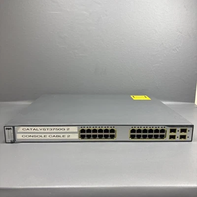 Cisco 3750G WS-C3750G-24TS-S1U V05 24-Port Managed Gigabit Ethernet Switch - Image 1 of 4