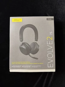 Nuevos Auriculares Inalámbricos Bluetooth Jabra Evolve2 75 - Negros, USB-C, Almohadilla de Carga - Imagen 1 de 2