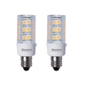 Bulbrite 35W Eq Soft White T4 E12 Candelabra LED Bulb 3000K Dimmable 12-Pack - Picture 1 of 12
