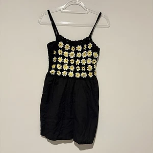ASOS Crochet Daisy Romper Black size 6 - Picture 1 of 6