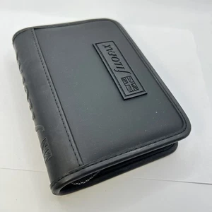 VTG Y2K Faux Leather Filofax Zip Around w 2001/2002 Calendar Unused Black 5x7 in - Picture 1 of 19