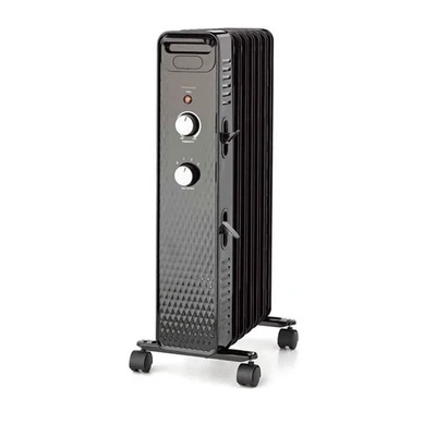 Mainstays WSH07O2ABB 1500W Portable Oil Filled Radiator - Black - Image 1 of 4
