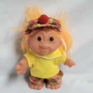 Muñeca troll DAM Norfin 1986 vintage original 5” pelo blanco - golfista escocés - Imagen 1 de 4