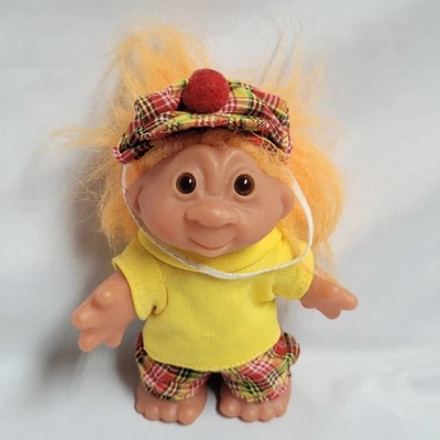 Muñeca troll DAM Norfin 1986 vintage original 5” pelo blanco - golfista escocés Foto 1 de 4