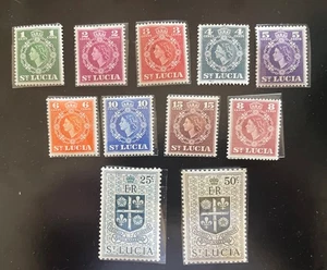 11 Briefmarken St. Lucia: 157-165 & 166, 167 - alle postfrisch - Bild 1 von 4