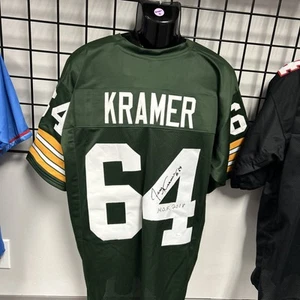 Maglia firmata PACKERS Jerry Kramer con autografo SB I & II JSA COA GREEN BAY - Foto 1 di 4