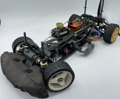 For parts TAMIYA TA03R TA-03R carbon chassis with ESC and motor - Image 1 of 4