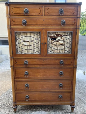 Kittinger Buffalo Satinwood English Regency Inlaid Gentleman's Dresser - Image 1 of 4