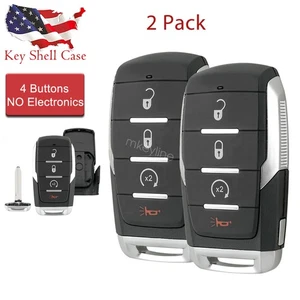 2 Keyless Smart Remote Key shell Case Fob for RAM 1500 2019 2020-2022 OHT4882056 - Picture 1 of 9