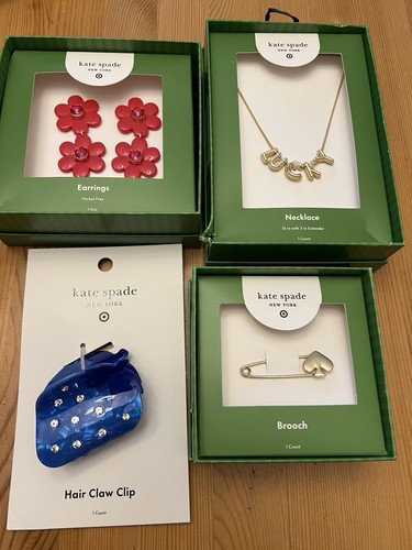 Lotto Target x Kate Spade LE collana LUCKY fermaglio per capelli orecchini e spilla fiori