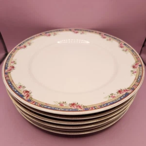Set Of 6 Antique Balleroy Limoges France Dinner Plates, 9.75" Diameter - Picture 1 of 6