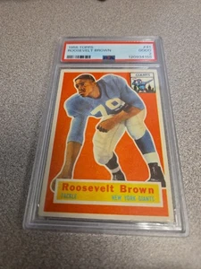 1956 Topps Football #41 Roosevelt Brown New York Giants HOF Rookie PSA 2 - Picture 1 of 3
