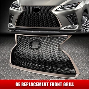 Parrilla delantera deportiva para 20-22 Lexus RX350 RX450h RX450hL F sin sensor y orificio de cámara - Imagen 1 de 7