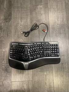 Microsoft Natural Egonomic 4000 v1.0 Keyboard Wired USB KU-0462 - Tested - Picture 1 of 9
