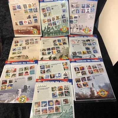 Celebrate the Century USPS Commemorative Stamps Complete Set 1900-1990 In Binder - Image 1 of 4