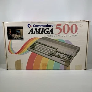 Sistema informático Commodore Amiga 500 de colección en caja con ratón - no probado se enciende - Imagen 1 de 23