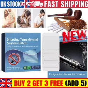 New 3 Stages Nicotine Transdermal Patches to Help Quit Smoking, Stop Smoking Aid - Picture 1 of 14