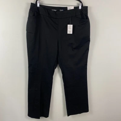 Croft & Barrow The Effortless Stretch Pant Womens 20W Black Pull On Stretch - Image 1 of 4