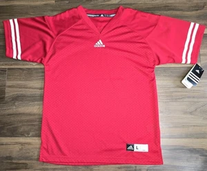 Adidas NCAA Maglia Calcio Bambini Wisconsin Badgers Squadra, Rossa Taglia Large  - Foto 1 di 6
