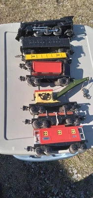 Lionel 224E Steam Locomotive Prewar Freight Car Work Train Set O Gauge - Image 1 of 4