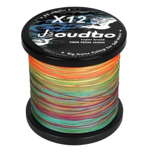 12 Strands PE Braid Braided Fishing Line Multicolor Super Strong Japan Fish Line - Picture 1 of 12