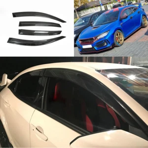 Carbon Fiber OE Door Window Deflector Visor Kits 4Pcs For Honda Civic FK8 Typ-R - Picture 1 of 12