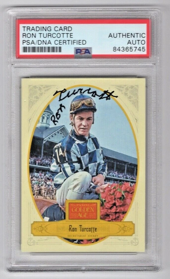 Tarjeta automática firmada por Ron Turcotte Secretariat 2012 Panini Golden Age #109 PSA/DNA Foto 1 de 1
