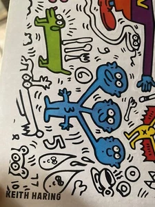 Vintage Keith Haring Aufkleber Malbuch mit Seiten Ergänzung Künstler - Bild 1 von 11