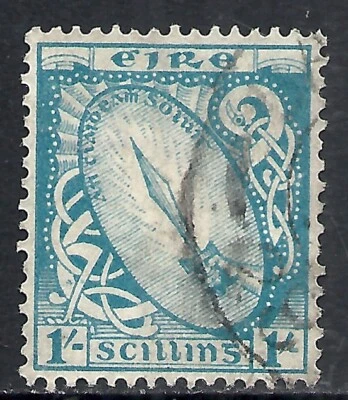 IRLANDA SCOTT 76 USADO EN MUY BUEN ESTADO - 1922 1sh LT ESPADA AZUL DE LUZ EMISIÓN (B) GATO $17 Foto 1 de 2