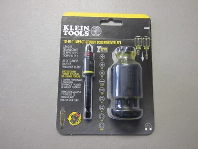 NEW - Klein Tools 32308F 10-in-1 Impact-Rated Stubby Driver Set W/ Flip Socket - Image 1 of 2