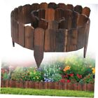 8in x 11.8ft Garden Fence- Sturdy Pine Wood Border Edging 11.8ft (Staked Style)