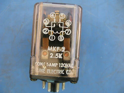 LINE ELECTRIC CO. RELAY MFK-2, NEW OLD STOCK, 5AMP, 120VAC - Image 1 of 4