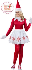 The Elf on the Shelf Adult Womens Costume NEW Christmas Skirt Jumpsuit Hat - Picture 1 of 2