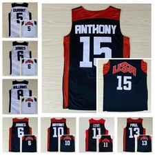 2012 Bryant James Durant Anthony Westbrook Chris Paul Team USA All Sewn Jersey