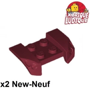 Lego 2x Vehicle Mudguard Guard Mud 2x4 Headlights Red F/ Dark Red 44674 New - Picture 1 of 1