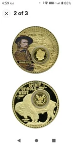 Gratis Koffer! Its Huge Custer's Last Stand Colossal Inset Coin General Custer Mint - Bild 1 von 3