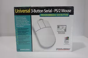 UNIVERSAL Digital Research 3-Button Serial - PS/2 Mouse - Sealed In Box - Picture 1 of 9