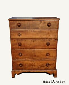 19th Century Quarter Sawn Oak Highboy Dresser Storage Top Chest French Country