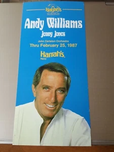 2 Andy Williams Jenny Jones Februar 1987 Harrahs 50 Jahre Reno Promi Postkarte - Bild 1 von 2