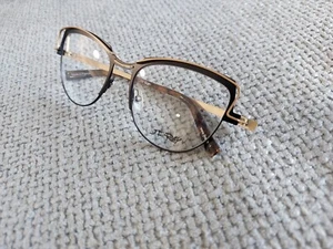 JF Rey Cat Eye Eyeglasses Frame Model JF2932 Color 0050 Gold & Black 51-17 - Picture 1 of 6