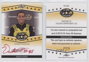 2013 Leaf US Army All-American Bowl Tour Red Ink /10 DeSean Smith #TA-DS1 Auto