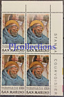 542- San Marino  1980 San Benedetto Da Norcia (480 -547) Full Block 4 Stamps Mnh
