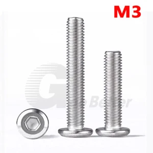 M3 Flachkopfschrauben Möbelschrauben Möbelverbinder Flachkopf Innensechskant - Picture 1 of 21