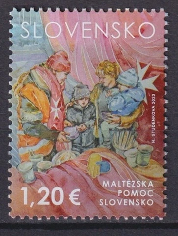 Slovakia 2023 Joint issue with SMOM, Refugees from Ukraine, War in Ukraine MNH** Cover