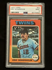 1975 TOPPS #54 ERIC SODERHOLM PSA 9 NEUWERTIGE ZWILLINGE - Bild 1 von 2