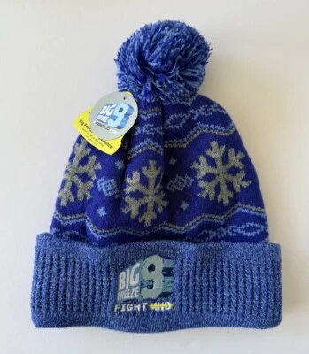 Big Freeze 9 Fight Mnd Beanie Blue AFL Footy Winter Pom Pom Hat *NEW WITH TAGS - image 1 of 4