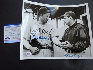 CARL HUBBELL& BILL TERRY SIGNED 8X10 BLACK AND WHITE PHOTO PSA CERTIFIED - Picture 1 of 7